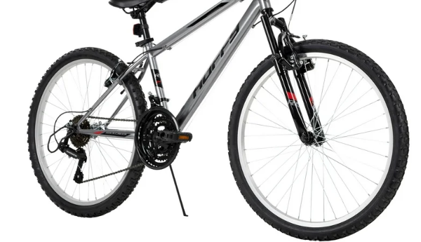 Bicicleta de Montaña Rock Creek, Huffy  Ruedas de 24", Mayores de 13 Años, 18 Velocidades, Gris - Imagen 6